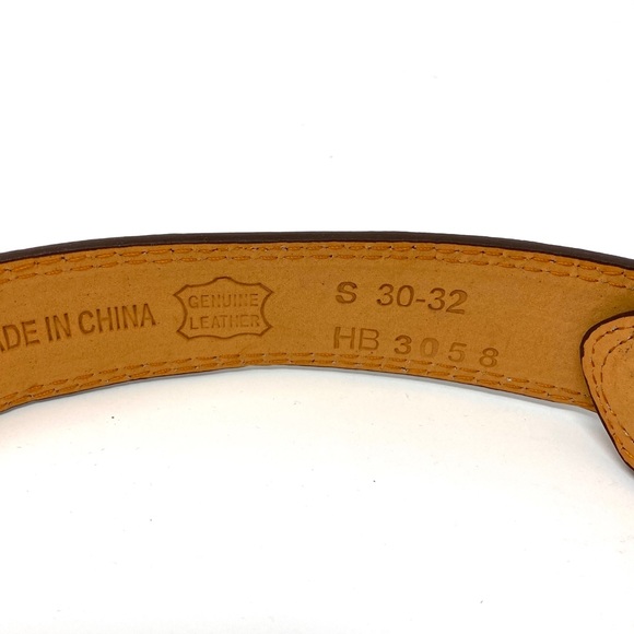 💖MEGA SALE💖Men’s Belt Real Solid 100% Leather Casual Brown - Picture 4 of 6